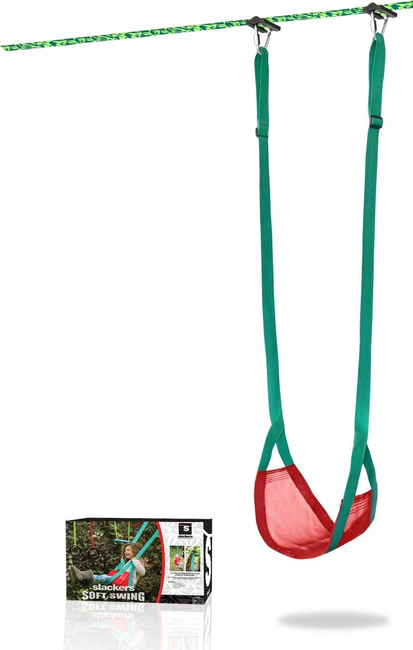 Slackers Classic Mesh Swing Seat - Easily Attach to a Swing Set, Recommended for Ages 3+
