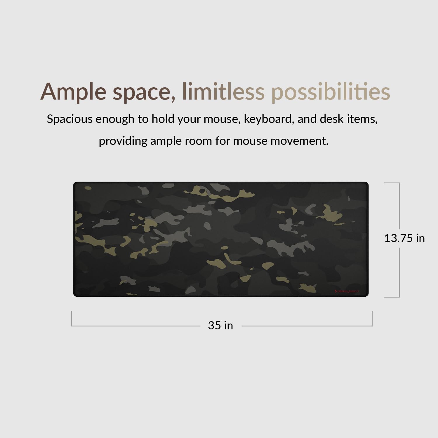 Das Keyboard Large Gaming Mouse Pad Desk Mat With Stitched Edge - Non - View #5