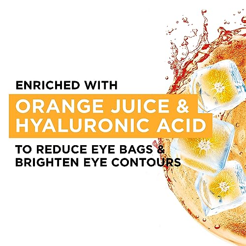 Garnier Moisture Bomb Eye Mask With Hyaluronic Acid And Orange Juice, Hydrating And Brightening Under Eye, Reduce Appearance Of Eye Bags, Biodegradable And Vegan Tissue, Orange, 28 G, Pack Of 1 - Image 4