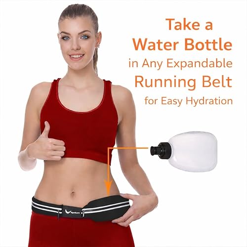 Miniatura 8 de Botellas de agua sin BPA de 10 onzas – Paquete de 2 cinturones de hidratación de repuesto para el ganador, tapas de empuje-tirar, diseño a prueba de