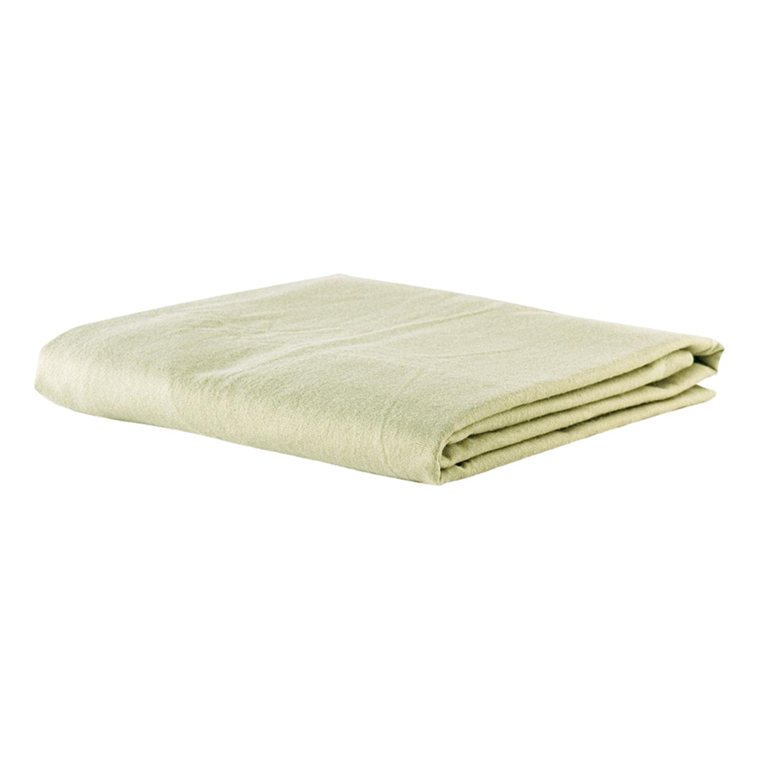 Deluxe Flannel Flat Massage Table Sheets by NRG - 100% Cotton Flannel Massage Linens - 160 GSM, 200 Thread Count - Soft Double Brushed Cotton - Oversized for Better Coverage - 63" x 100" - Color Sage