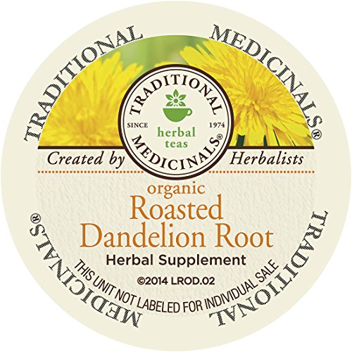 Traditional Medicinals Tea, Organic Roasted Dandelion Root, Supports Kidney Function & Healthy Digestion, 96 Tea Bags (6 Pack) : Herbal Teas