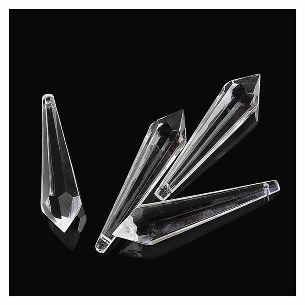 Hängekristalle Prismen 73MM 50PCS Acryl Kunststoff Kronleuchter Anhänger Eiszapfen U-Tropfen Prisma Anhänger for Dekor Hängekristalle Kristalle für Dekoration