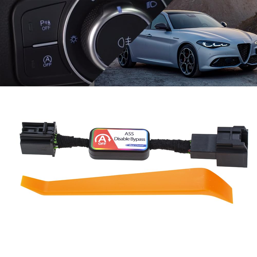 1X Automatyczne uruchamianie/zatrzymywanie Wyłącz/Usuń/Eliminator/Dezaktywator dla 2016-2024 Alfa Romeo Giulia & Stelvio Automatyczne uruchamianie/zatrzymywanie Systemu Silnika Anulujące