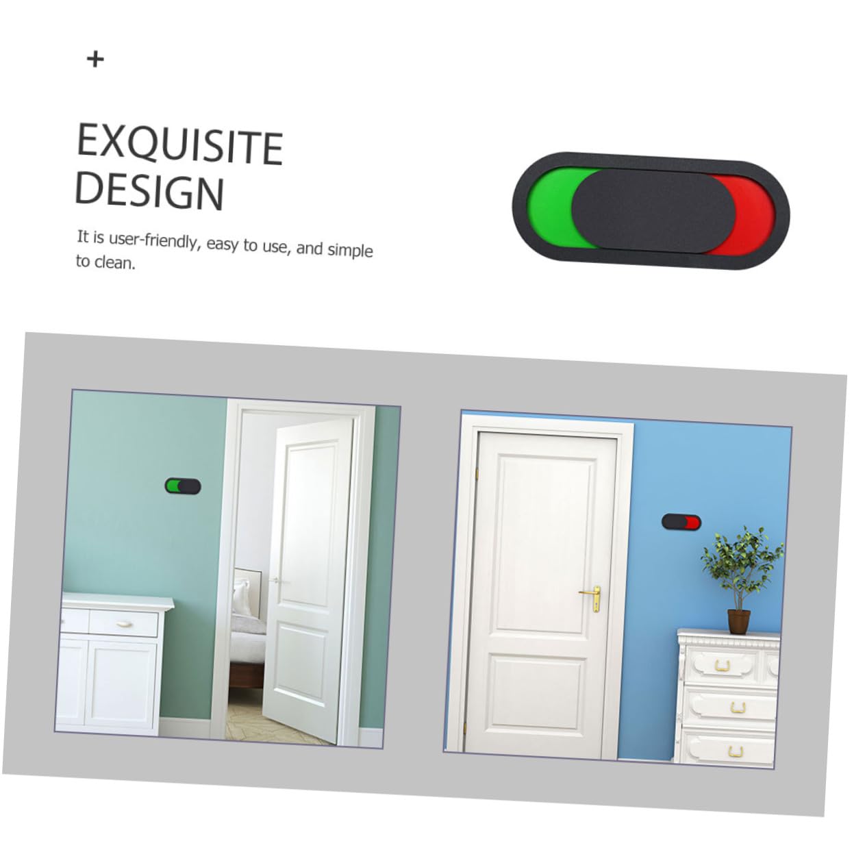 Gadpiparty 5 Series Señal De Cambio De Estado Letreros De Estaño Para Baño Hogar El Encima Por Favor Conferencia Hacer Abierto Señal De Baño Muro Puerta Pegajoso Plexiglás Negro 4 Piezas X 5