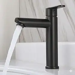 Torneira Bancada Pia Banheiro Inox Premium 1/4 de Volta – Design Moderno, Alta Durabilidade e Instalação Simples (Preta)