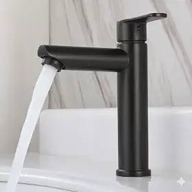 Torneira Bancada Pia Banheiro Inox Premium 1/4 de Volta – Design Moderno, Alta Durabilidade e Instalação Simples (Preta)
