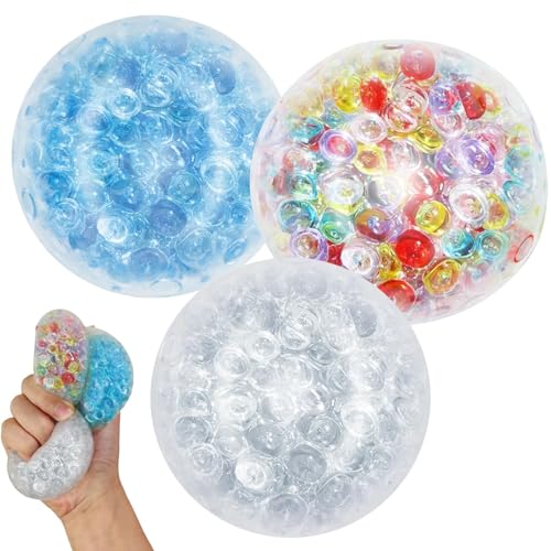 Bolas anti-stress de 3 peças, bola anti-stress brinquedos sensoriais, Squishy Stress Ball Fidget Toys, brinquedos para aliviar o stress, ansiedade e autismo, para crianças e adultos