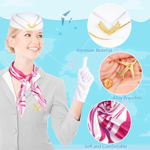 XEPST 4PCS Flight Attendant Costume for Women - Image 3