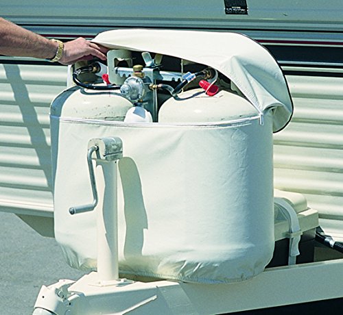 image for ADCO 2113 RV Propane Tank Cover,White,Double 30