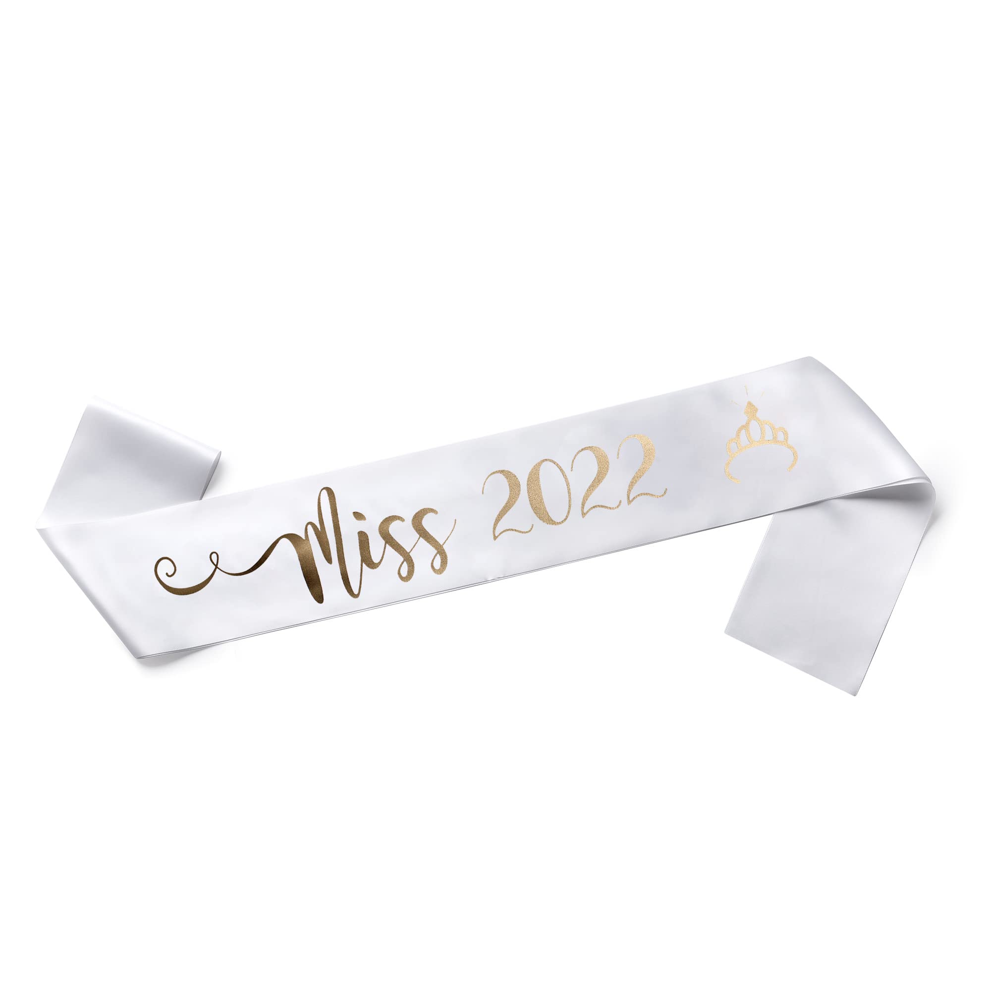 OMISSSash Miss 2022 for Festive Event - White and Gold Sash