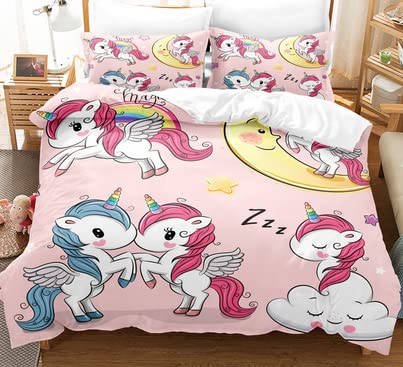 Edredon Cuna 140x70 Aminata Kids Ropa De Cama De Unicornio 100 X