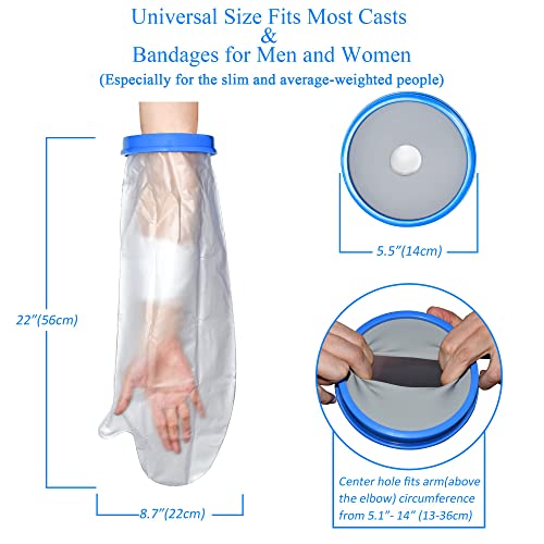 Weciygg Waterproof Adult Arm Cast Covers For Shower, Bath - Reusable Arm Cast Sleeve Bag Covers- Watertight Protection For Wound Arm, Hand, Wrist #TOP2