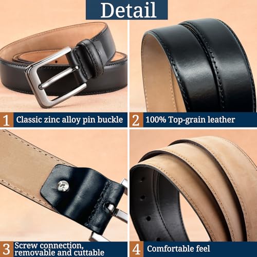 Qingxily Custom Belts for Men Personalized Leather Belt Engraved for Him Christmas Valentine's Day Anniversary Husband Gifts2