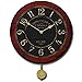 Bellingham Red Pendulum Wall Clock | Ultra Quiet Quartz Mechanism | Hand Made in USA Beautiful Crisp Lasting Color | Comes in 8 Sizes | 24-Inch