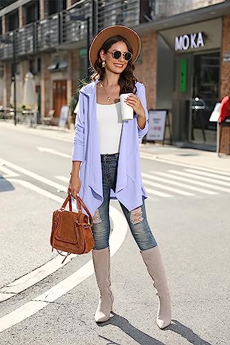 Image of VIISHOW Womens Lightweight Casual Hoodie Cardigans Open Front Waffle Knit Long Sleeve Outwear Coat with Pockets