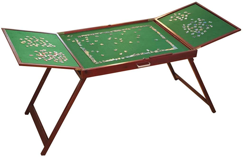 Bits and Pieces - Portable Puzzle Table & Puzzle Storage - Fold-and -Go Jigsaw Puzzle Table w/Felt Surface