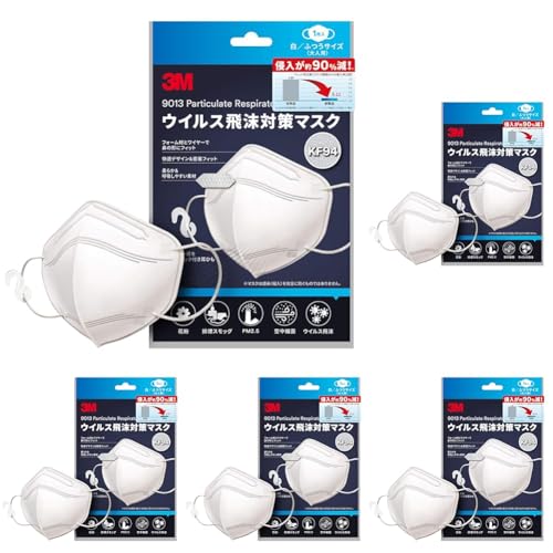 Amazon.co.jp: 3M マスク ウイルス飛沫対策 KF94 不織布 快適形状 密着