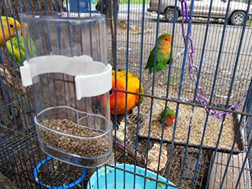 Wpmlady 2 Pcs Automatic Bird Waterer Food Feeder, Birds Clear Dispenser Feed, Bird Feed Water Dispenser (2 Pcs)