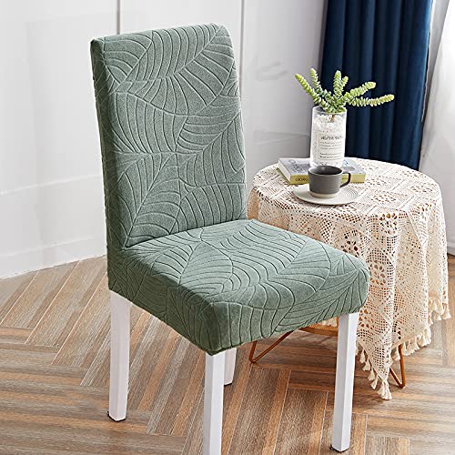 Chair Covers Sage Green Dining Chair Covers Stretch Removable Dining Chair Slipcovers Elastic Dining Chair Seat Covers for Hotel Ceremony Kitchen Banquet Restaurant(Pack of 2)