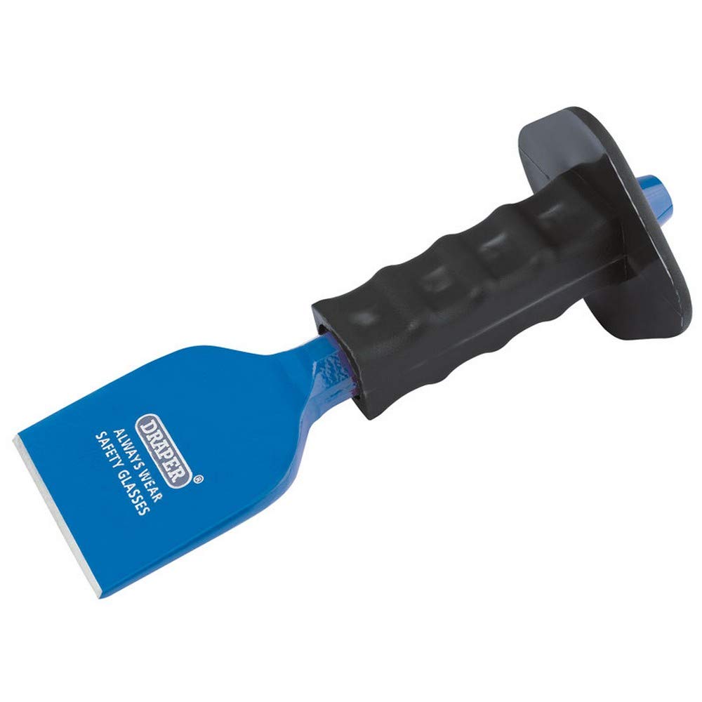 Draper 64679 Brick Bolster with Hand Guard, 75 mm, Blue, 225 x 75mm