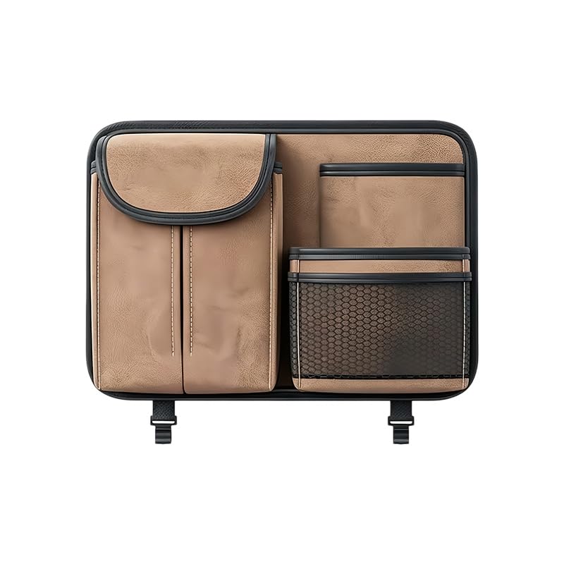 Organizador de Asiento Trasero para Maybach 57/62 | Bolsa de Almacenamiento Coche de Ante Cuero Bolsillo Colgante Protector Respaldo Accesorio Interior Viaje