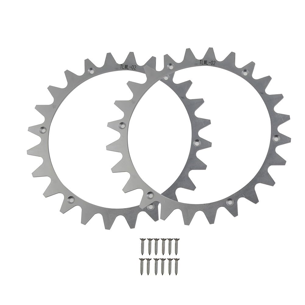 Lot de 2 pointes en acier inoxydable pour Worx pour Landroid pour robots L, améliorateurs de traction polis avec vis à tête fraisée WR153E WR155E WR147E WR148E