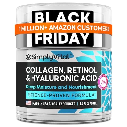 SimplyVital Face Moisturizer Collagen Cream - Anti Aging Neck and Décolleté - Made in USA Day & Night Face Cream - Moisturizing, Lifting & Recovery – 1.7oz