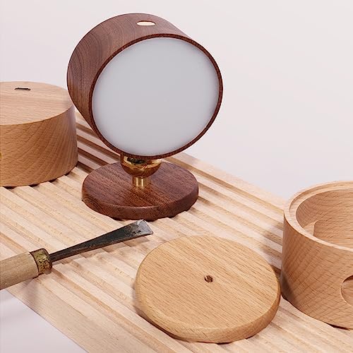 Leapair Wooden LED Wall Sconce, Wall Mounted Lamp,Wooden Night Light with Rechargeable Battery Operated 360°Rotate Magnetic Ball, Cordless Wall Light for Reading - Image 6