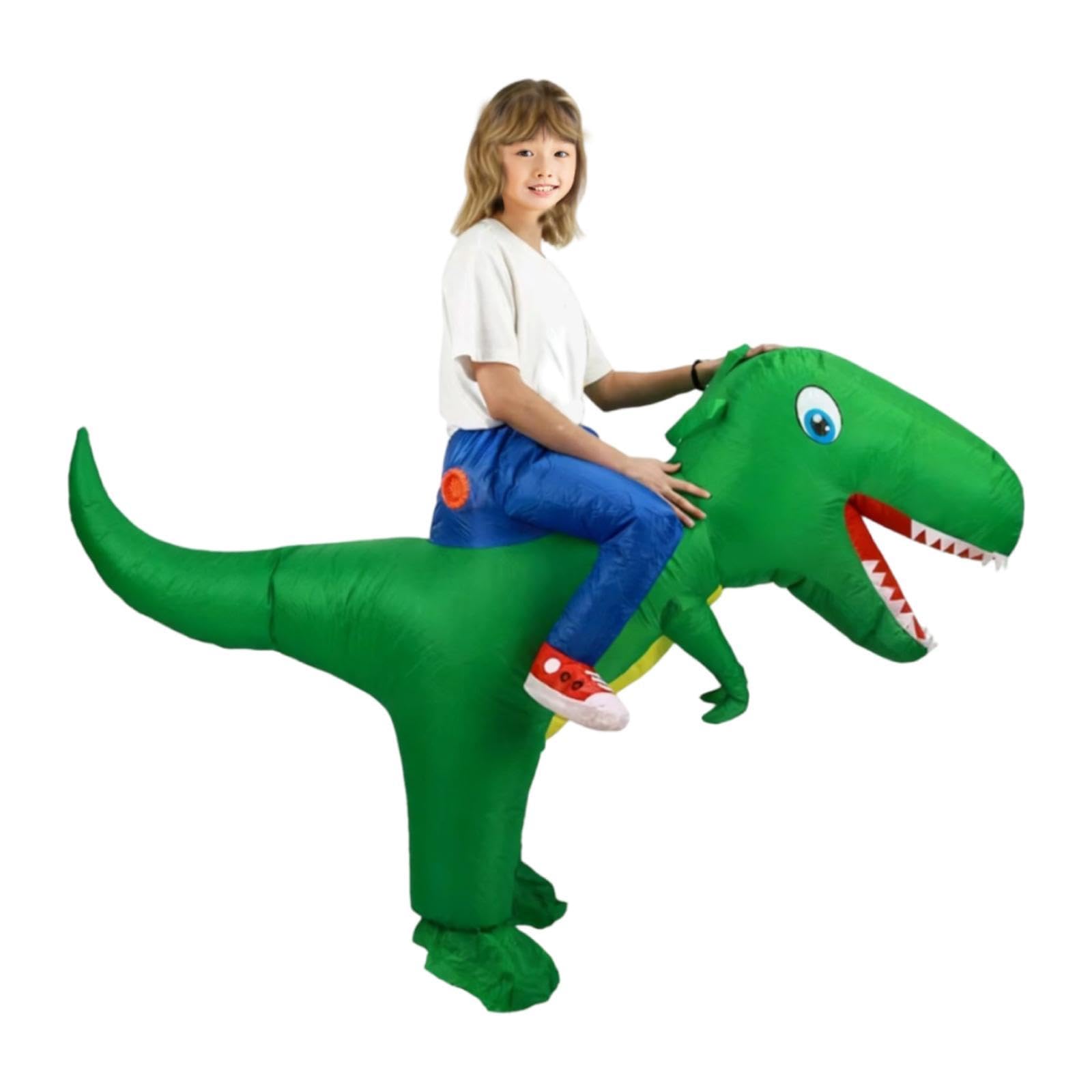 F Fityle Costume gonfiabile da dinosauro, ideale per feste in maschera, cosplay e spettacoli teatrali.