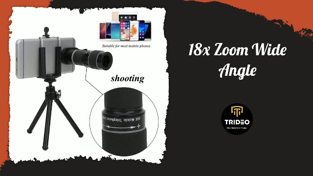 TRIDEO 18x Zoom Wide Angle HD Telescope Lens with Blur Background