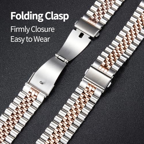 Image of BINLUN Stainless Steel Watch Band Replacement Metal Watch Straps for Men and Women 20mm /22mm /24mm