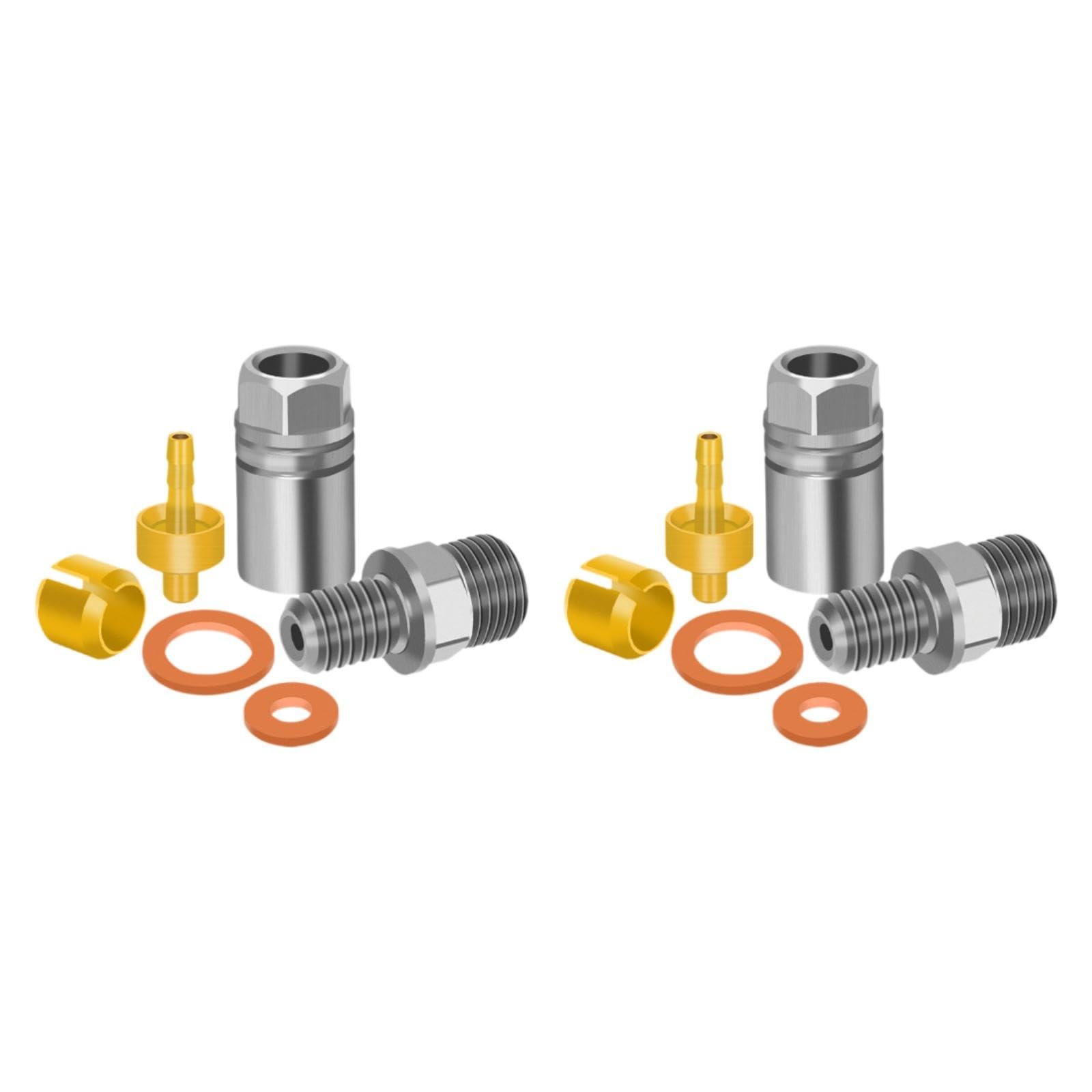 RNXRZANK 2 Pieces Bike Brake Hose Fittings Parts for Riding Maintenance 5mm Tube
