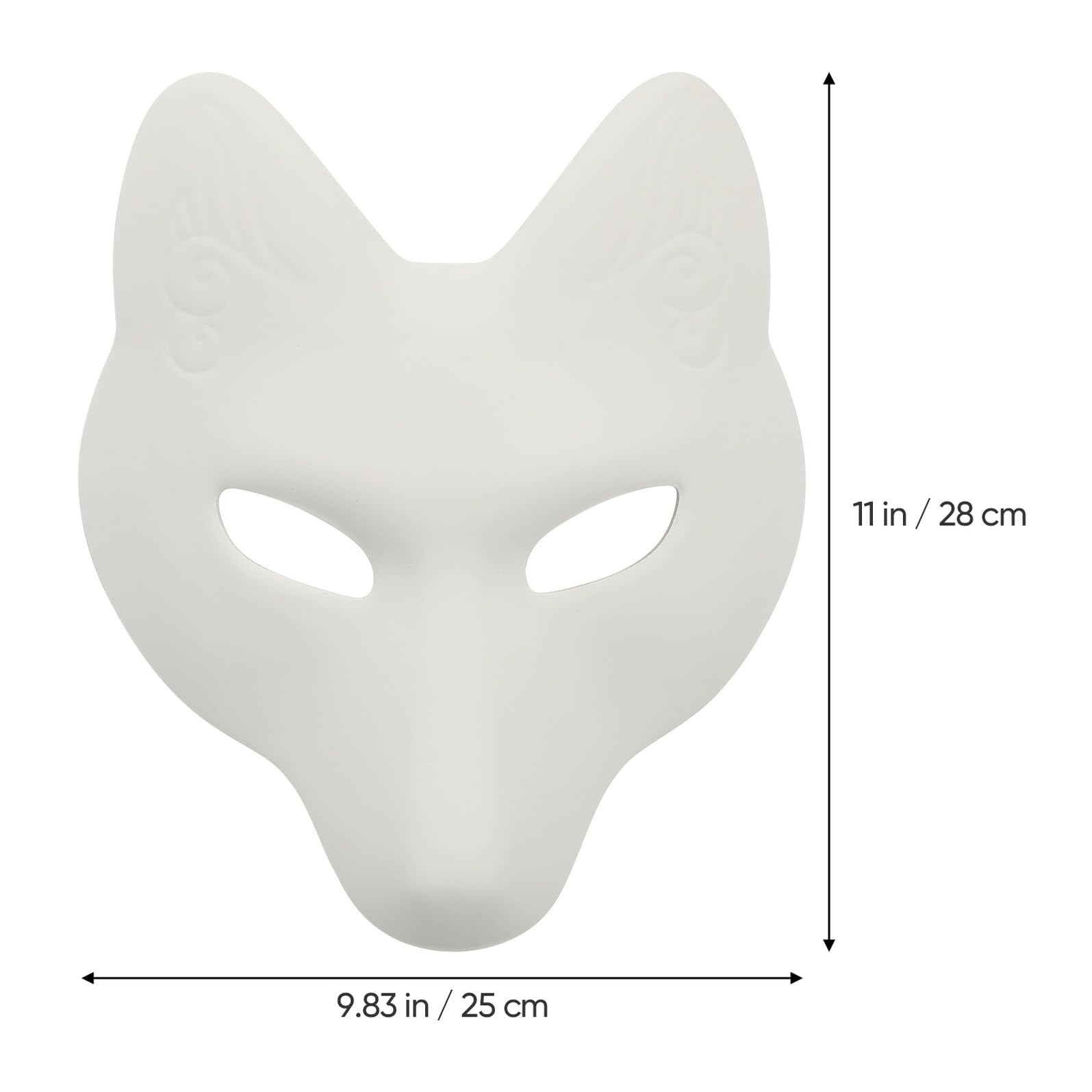 minkissy 4 Maschere Volpe Bianche per Masquerade Party DIY in PU Leggero e Sicuro per Feste Tema e