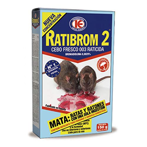 Ratibrom 2 - Cebo Fresco Raticida, 150 gr