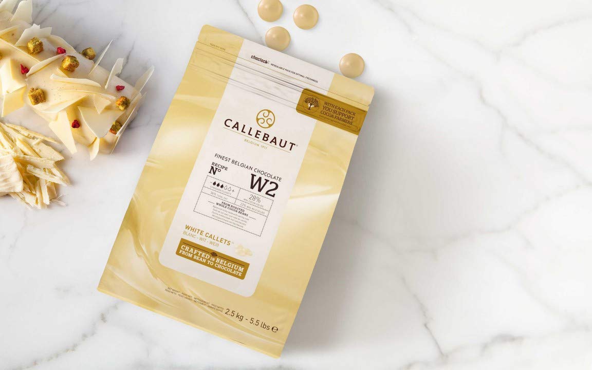 Callebaut W2 28% gocce di Cioccolato Bianco (callets) 2.5kg