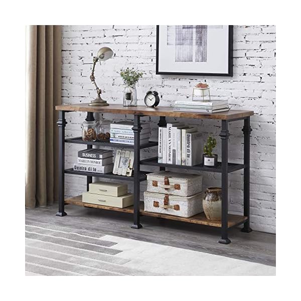 Hombazaar Console Sofa Table with Shelf and mesh