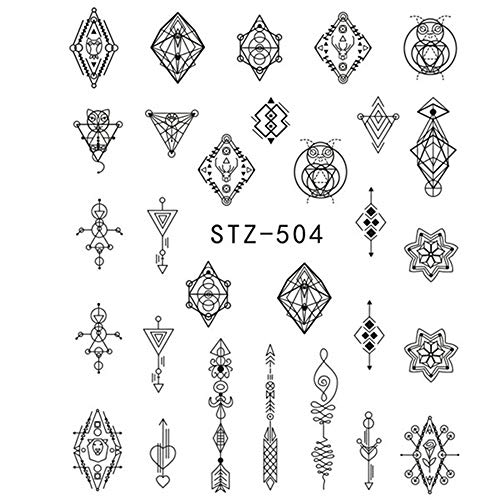 ZJMIYJ Nagelsticker,6 Blatt Wasser Nagel Aufkleber Blume/Flamingo/Tier/Feder/Nail Art Wassertransfer Aufkleber Aufkleber… – Bild 5