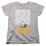 South Park Professor Chaos Women's T Shirt,Athletic Heather, 2X-Large