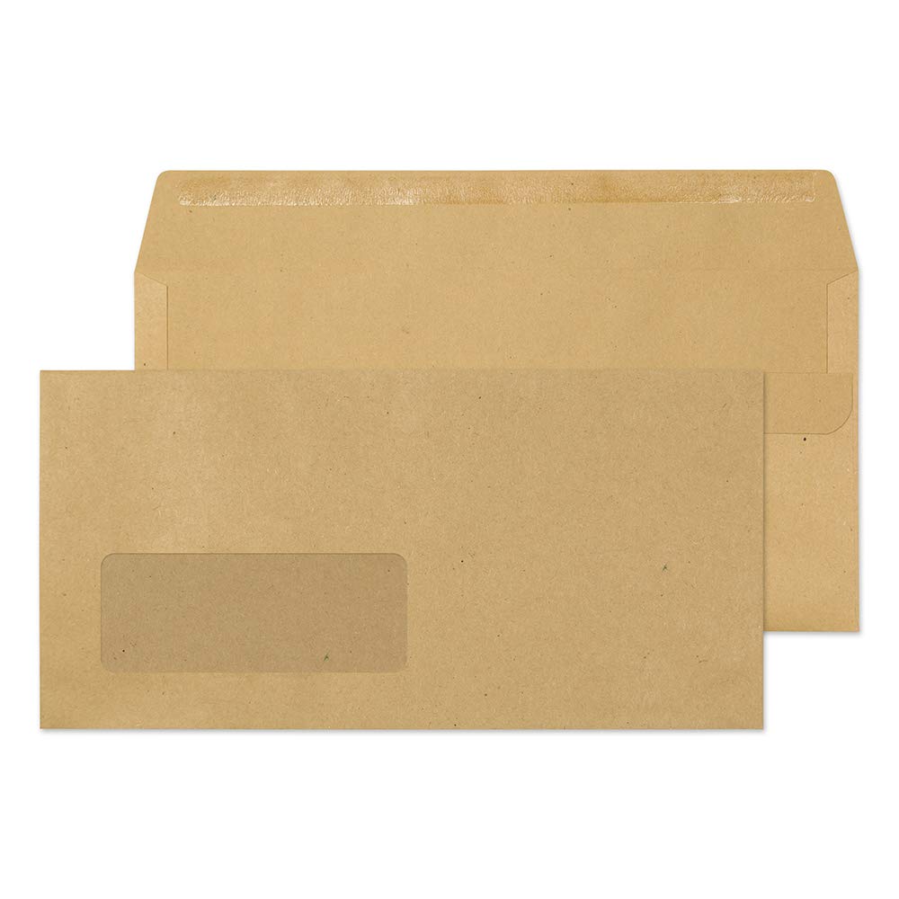 Blake Everyday Envelopes DL Manilla Wallet Window Self Seal 80gsm
