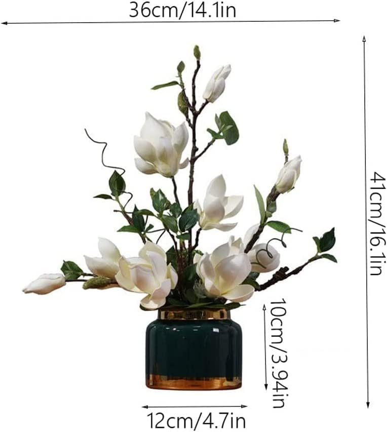 Miniatura 2 de BIENKA Hermosas orquídeas artificiales de orquídea artificial blanca, flores artificiales para sala de estar, decoración de mesa