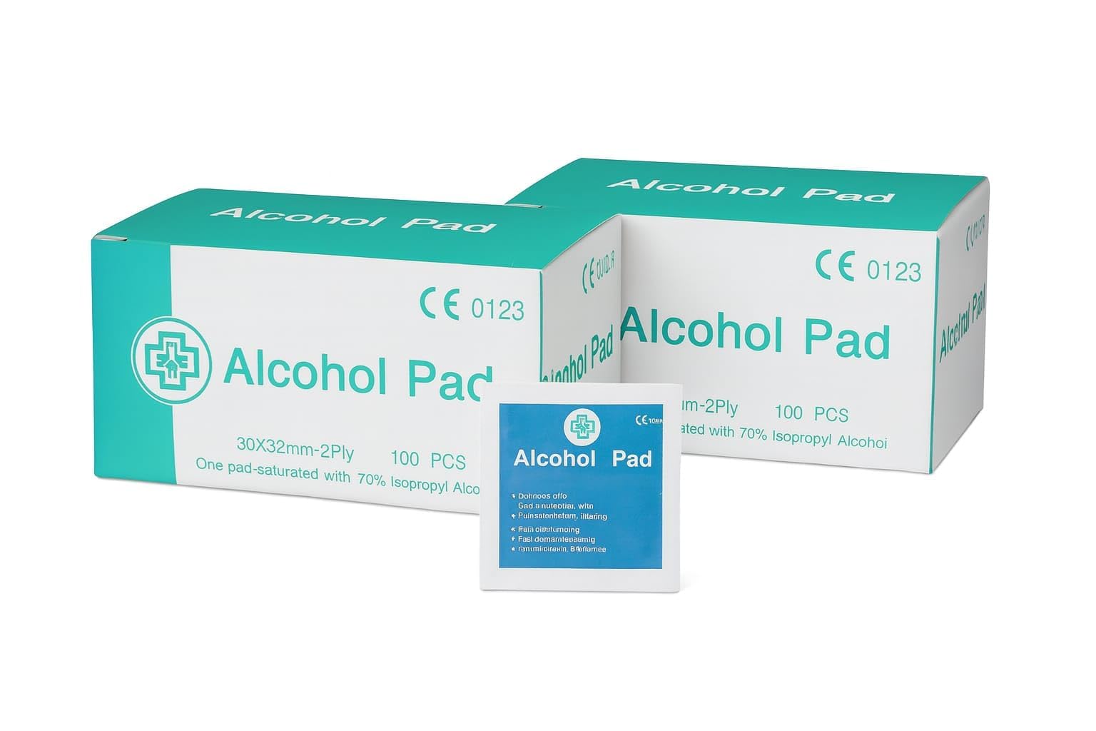 Salviette disinfettanti a base di alcool isopropilico 70% dimensioni 60x30 mm confezionati singolarmente Alchol Pad