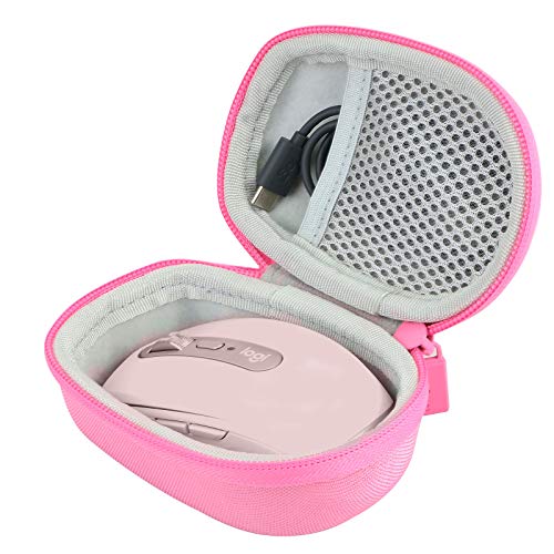 Image of co2crea Hard Travel Case for Logitech MX Anywhere 2 3 Gen 2S Wireless Mobile Mouse (Pink Case)