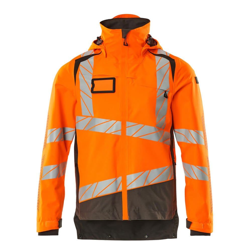 Mascot 19301-231-1418 Accelerate Safe Atmungsaktiv Wind und Wasserdicht Hard Shell Jacke, Hi-Vis Orange/Dunkelanthrazit, M Größe
