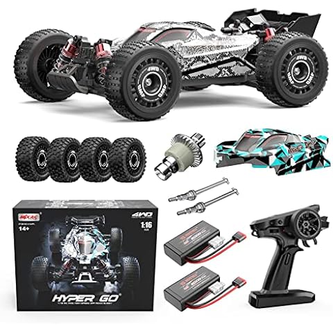 HYPER GO H16PL 1/16 RTR Brushless RC Buggy, Fast RC Cars for Adults, Max 38 mph RC Truck, 4WD High Speed Racing RC Car with 2S 2000 mAh Battery for RC Basher Cover