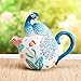 Fitz and Floyd Gracie Ceramic Peacock Teapot, 1 Quart