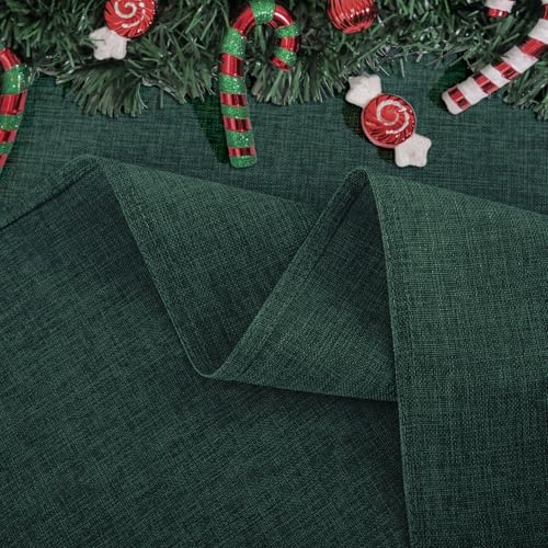 Softalker テーブルクロス クリスマス グリーン 140×180cm 長方形 撥水緑 桌布 類麻 テーブルクロス-汚れ防止 お手入れ簡単 テーブルマット 高耐久 防水 おしゃれ 北欧風 家庭用 お正月 机カバー 食卓カ Xmas Table cloth