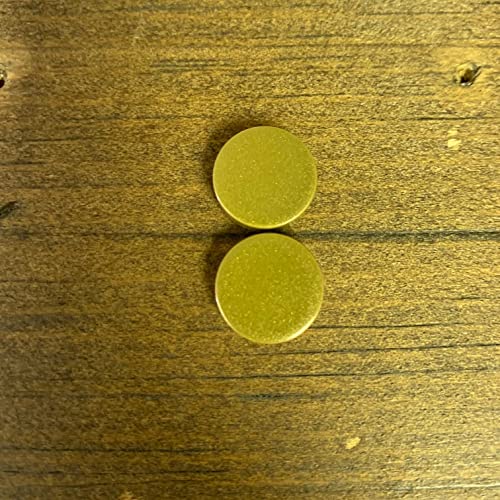 Colored Metal Screw Caps Wall Mounting Hardware (Gold)