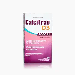 Calcitran D3 1.000UI 60 Comprimidos - Cálcio Citrato Malato com Vitamina D