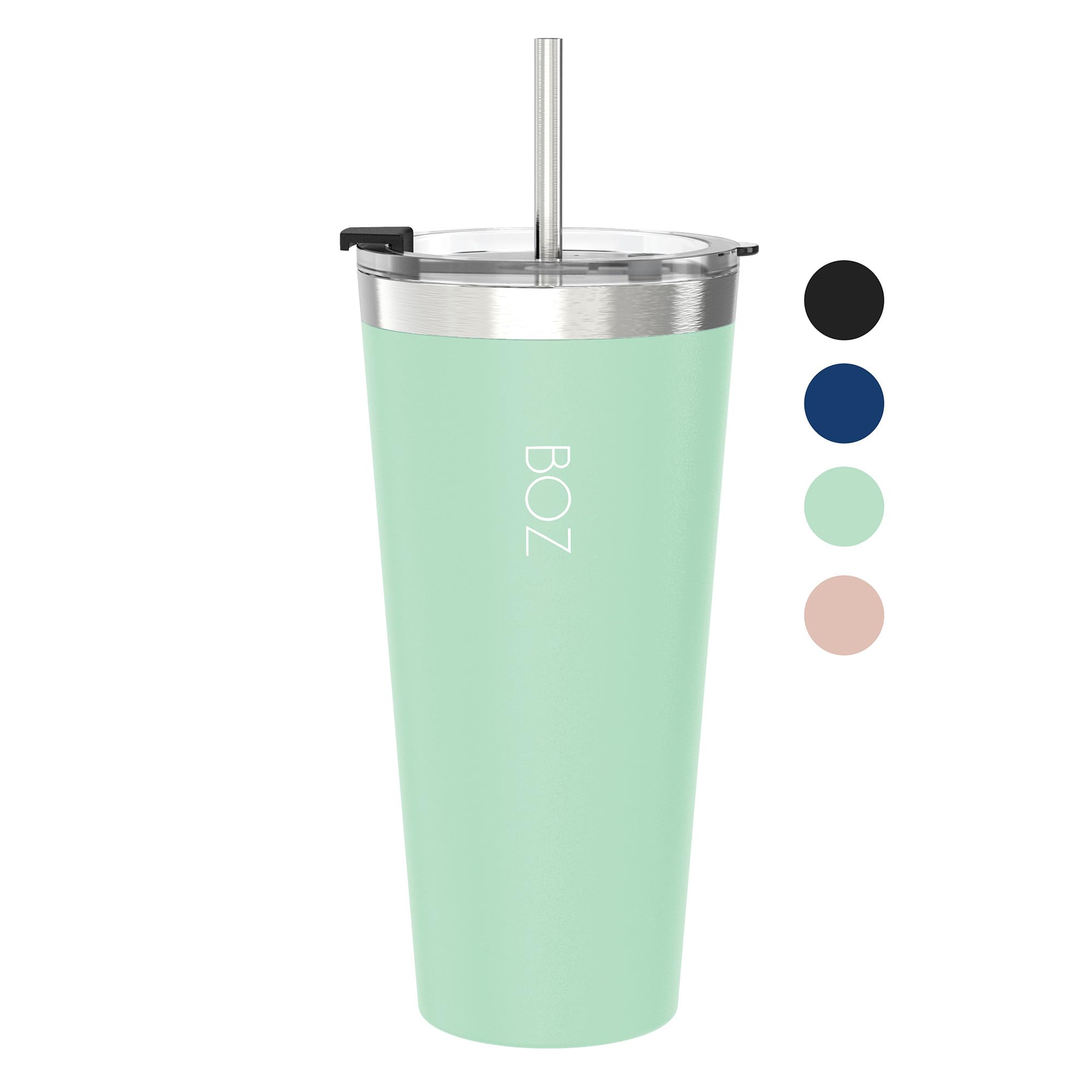 BOZ Tumbler, Tumbler with Lid and Straw, Insulated Tumbler Cup, Cups with Lid and Straw, Stainless Steel